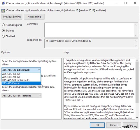 Windows10でBitLockerを使用してドライブを暗号化する方法 