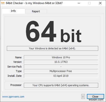 32ビットまたは64ビットのWindowsはありますか？ここに伝える方法 