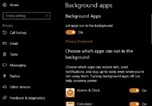 Windows 10でアプリをバックグラウンドで動作させないようにする方法