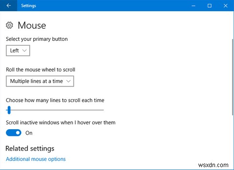 Windows10でマウスをカスタマイズする方法 