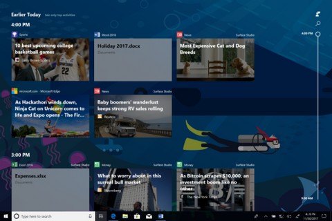 Windows10sのタイムライン機能をテストできるようになりました 