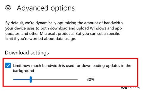 Windows10での更新に許可される帯域幅を制限する方法 