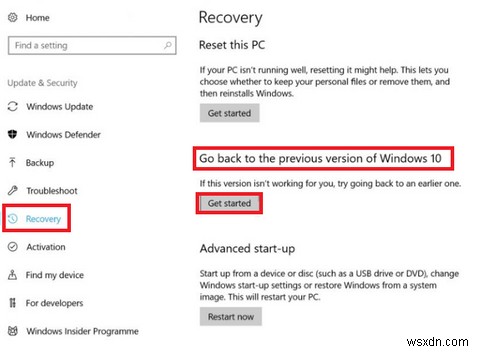 Windows 10 FallCreatorsUpdateをロールバックしてアンインストールする方法 