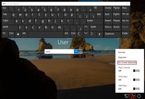 キーボードなしでWindowsにログインする方法 