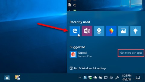 Windows10でタッチスクリーンを使用してWindowsインクを使用する方法 