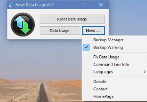Windows10でデータ使用量の読み取り値をリセットする方法 