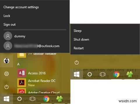 Windows10の電源ボタンの使用方法 