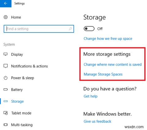 Windows 10StorageSenseでディスクスペースを自動的に解放します 