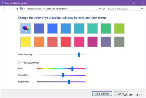 Windows10でタスクバーとタイトルバーのカスタムカラーを設定する方法 