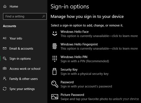 PINまたはパスワード？ Windows10で使用する方が安全な方法 