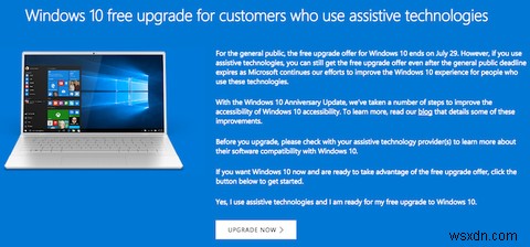 無料のWindows10アップグレードを見逃しましたか？ Psst、ここにバックドアがあります！ 