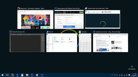 Windows10での仮想デスクトップとタスクビューの概要 