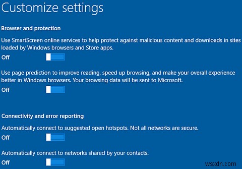 セットアップ中にWindows10のプライバシー設定を構成する方法 