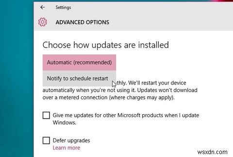 質問せずにWindows10Updateの再起動を停止する方法 