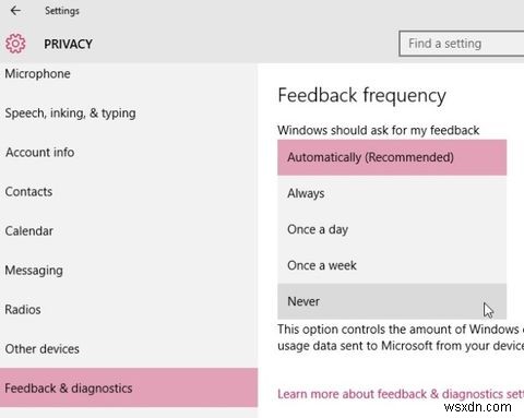 Windowsフィードバック通知を永久に閉じる方法 