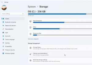 クリーンアップの推奨事項を使用してストレージスペースを解放する方法 