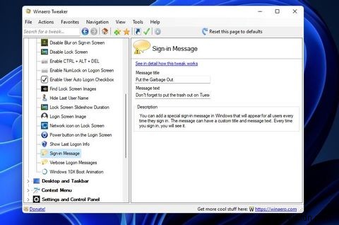 Windows11で一意のログインメッセージを追加する方法 