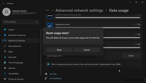 Windows11でデータ使用制限を監視および設定する方法 