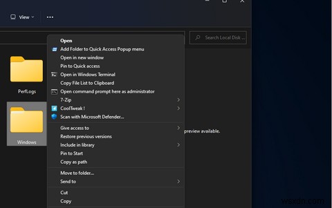 Windows11sのコンテキストメニューにコマンドウィンドウを開くオプションを追加する方法 