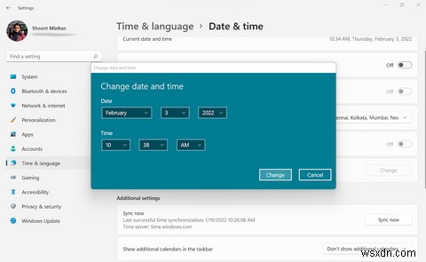 Windows11で日付と時刻を変更する方法 