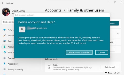 Windows11でユーザーアカウントを削除する方法 