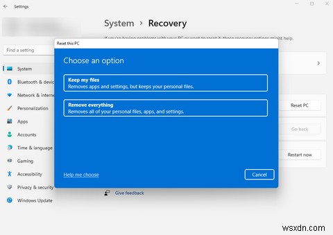 Windows11でコンピューターへの元に戻す変更を修正する方法 