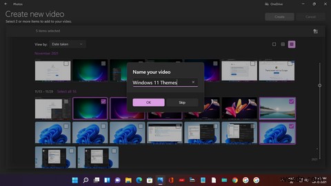 Windows11フォトアプリでビデオを作成する方法 