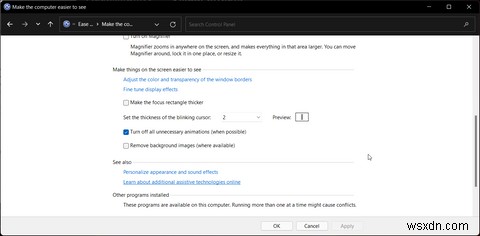 パフォーマンスを向上させるためにWindows11sアニメーション効果をオフにする方法 