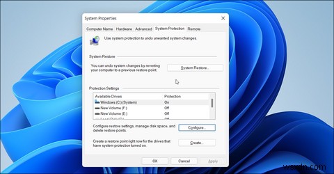 Windows11で復元ポイントを作成する方法 