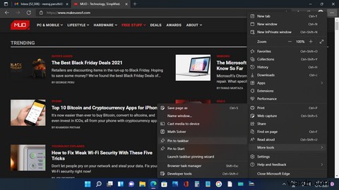 ほとんどすべてのものをWindows11タスクバーに固定する方法 