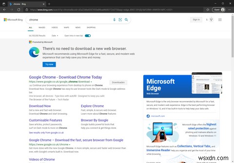 MicrosoftがGoogleChromeのダウンロードを阻止しようとしている方法 