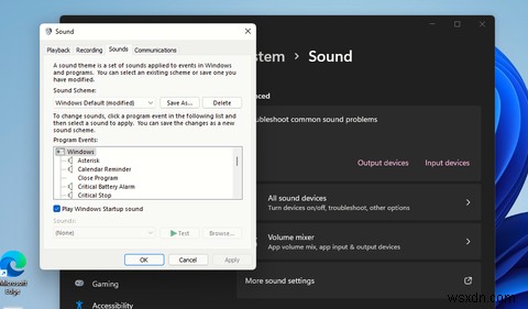 Windows11でサウンドを変更する方法 