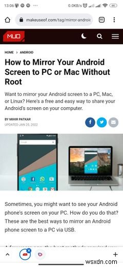 AndroidフォンからWindowsPCにリンクを送信する方法 