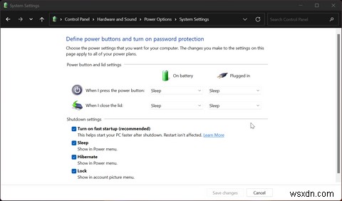 ふたを閉じた状態でWindowsラップトップをスリープ状態にしない方法 