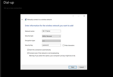 Windows10で隠しWi-Fiネットワークに接続する方法 