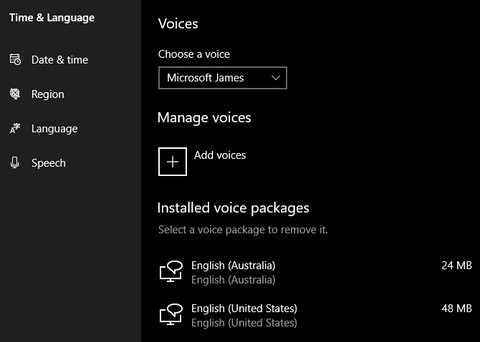 Windowsナレーター用にさらにVoicesをダウンロードする方法 