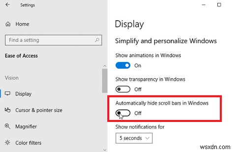 Windowsストアアプリで常にスクロールバーを表示する方法 