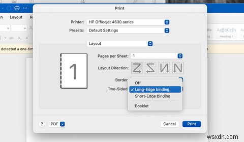 Macで両面印刷する方法 