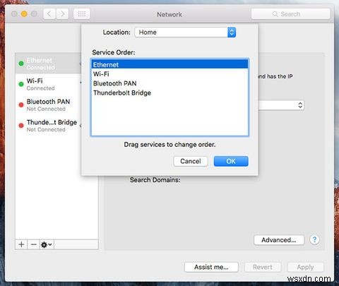 MacOSXでWi-Fi経由のイーサネットを優先する方法 