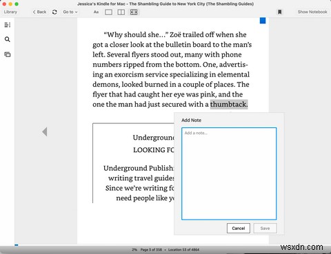 KindleforMacを使用してMacで本を読んだりメモをとったりする方法 