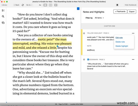 KindleforMacを使用してMacで本を読んだりメモをとったりする方法 