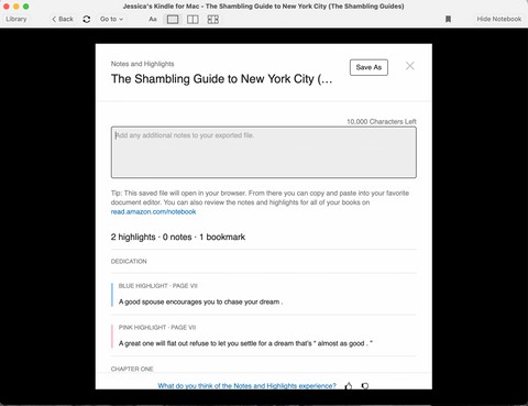 KindleforMacを使用してMacで本を読んだりメモをとったりする方法 