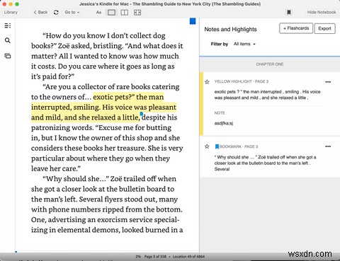 KindleforMacを使用してMacで本を読んだりメモをとったりする方法 