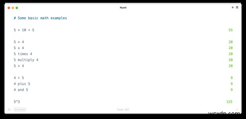 Numiの使い方：Mac用の美しい電卓アプリ 