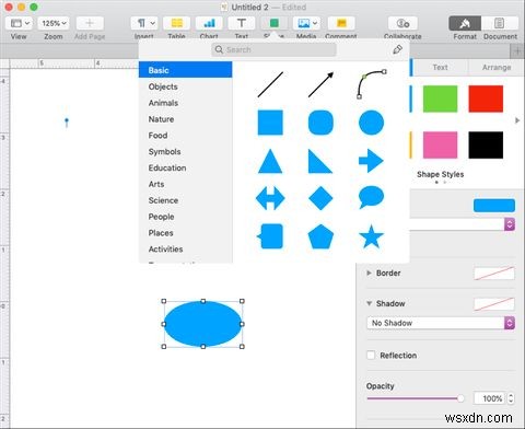 Macのページで簡単なフローチャートを作成する方法 