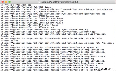 Macにインストールされているアプリのリストを生成する4つの方法 