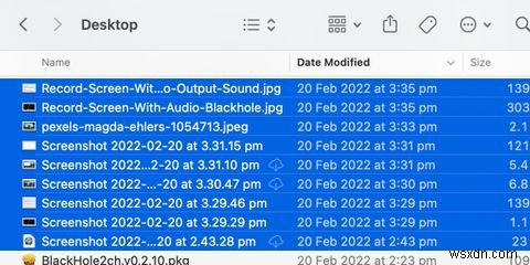 Macで複数のファイルを選択する方法 