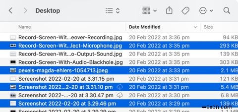 Macで複数のファイルを選択する方法 