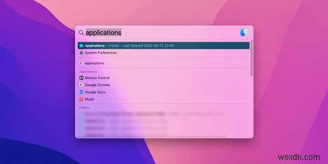 Macアプリケーションフォルダを見つけて開く方法 