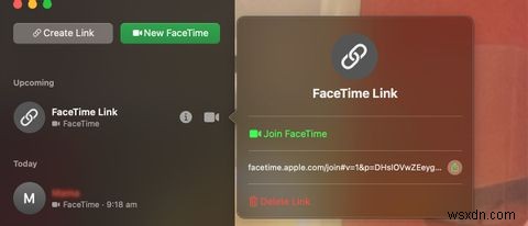 MacでFaceTimeミーティングリンクを作成および管理する方法 